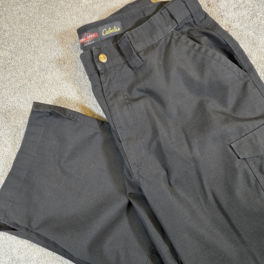 Cabelas Tru Spec Men's‎ Black Tactical Cargo Pants Size 36x32